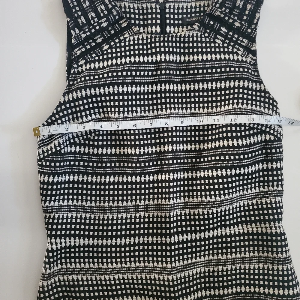 Banana Republic Black & White sleeveless dress sz 6 - Picture 5 of 13